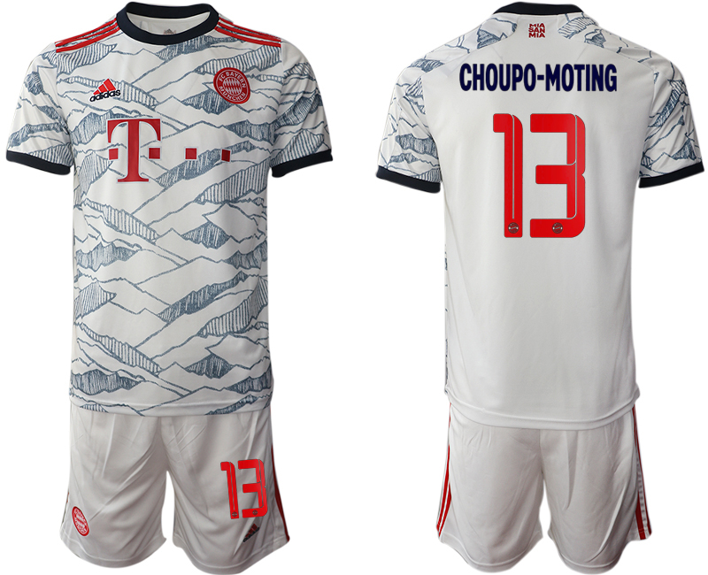 Men 2021-2022 Club Bayern Munich away white #13 Soccer Jersey
